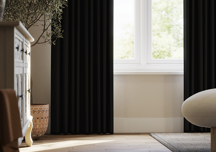 Shima Faux Silk, Ebony - Made to Measure Curtains - Image 5